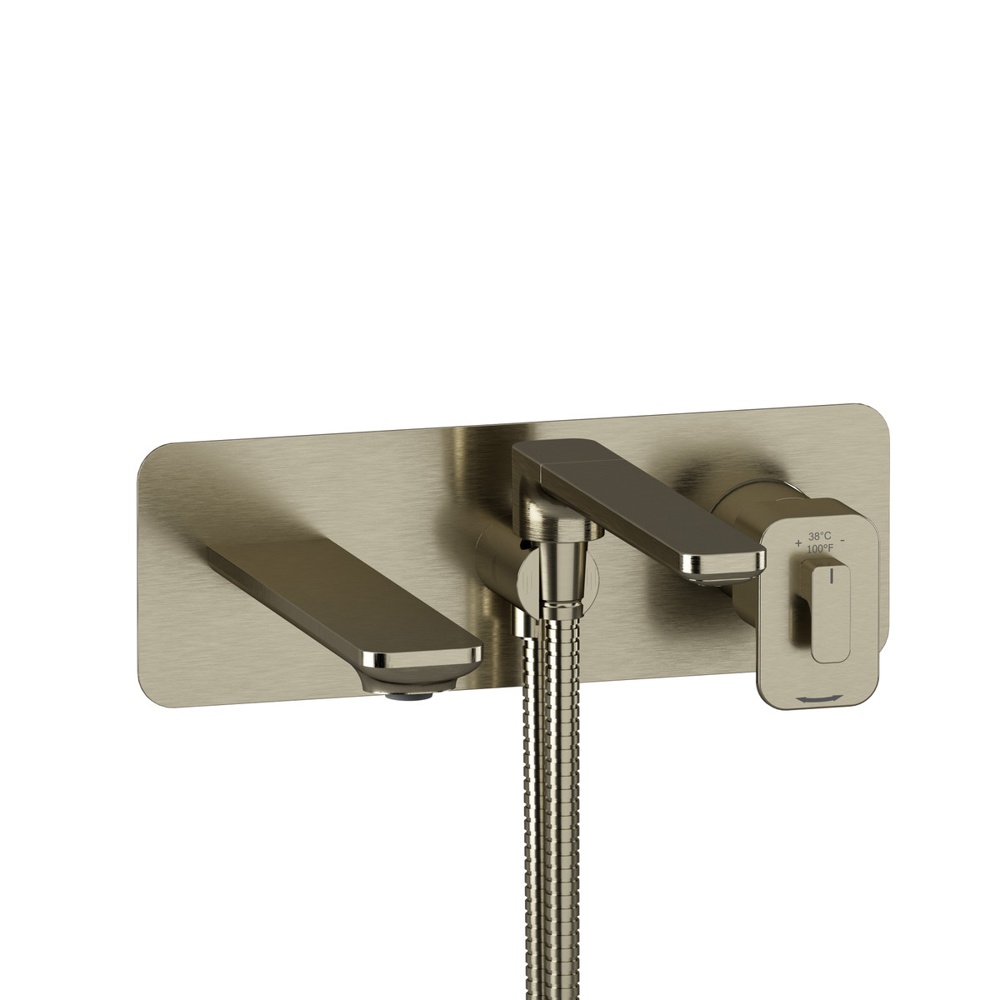Riobel TEQ21BN Equinox Wall Mount Thermostatic/Pressure Balance Tub Filler Trim - Brushed Nickel