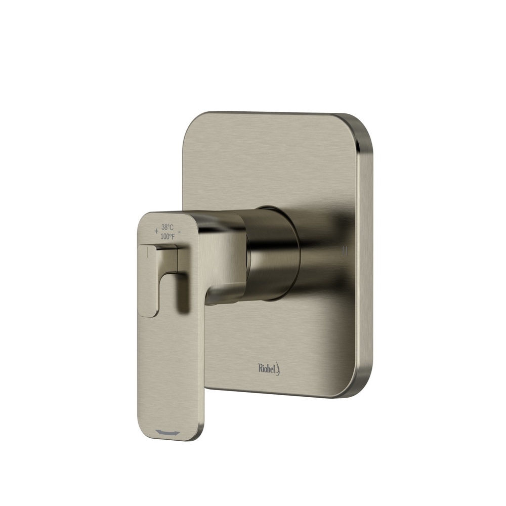 Riobel TEQ44BN Equinox 1/2" Therm & Pressure Balance Trim With 2 Functions - Brushed Nickel
