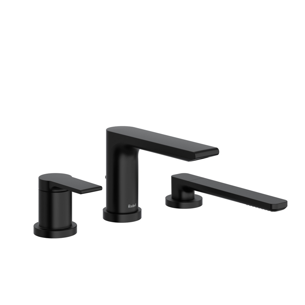 Riobel TFR10BK Fresk 3-Hole Deck Mount Tub Filler Trim - Black
