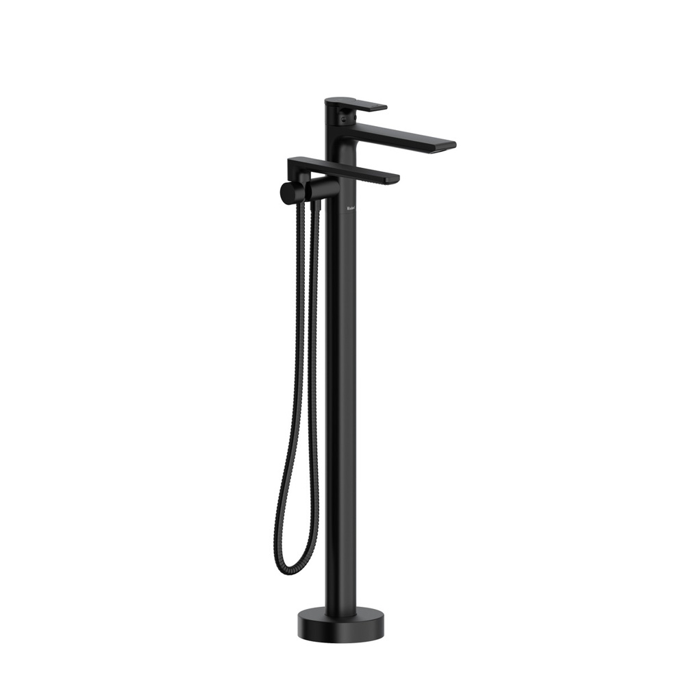 Riobel TFR39BK Fresk Thermostatic Single Hole Floor Mount Tub Filler Trim - Black
