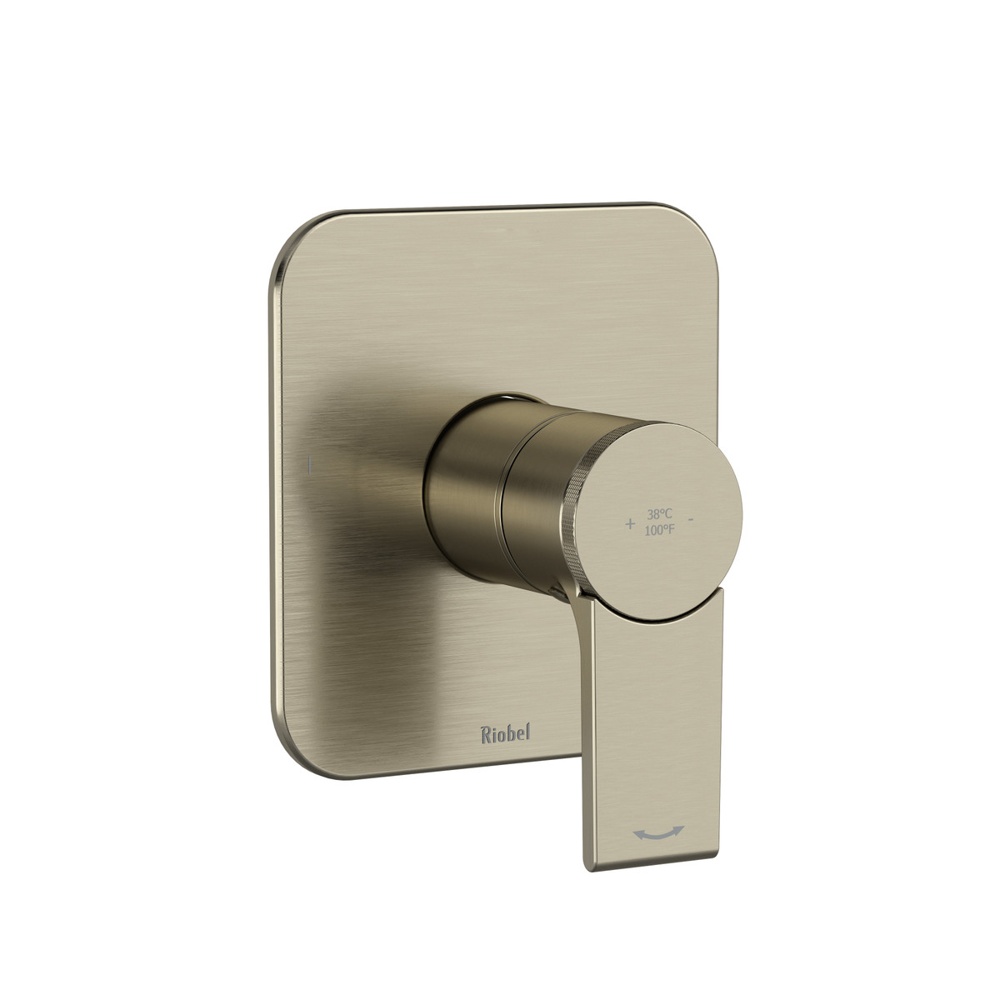 Riobel TFR44BN Fresk 1/2" Therm & Pressure Balance Trim With 2 Functions - Brushed Nickel