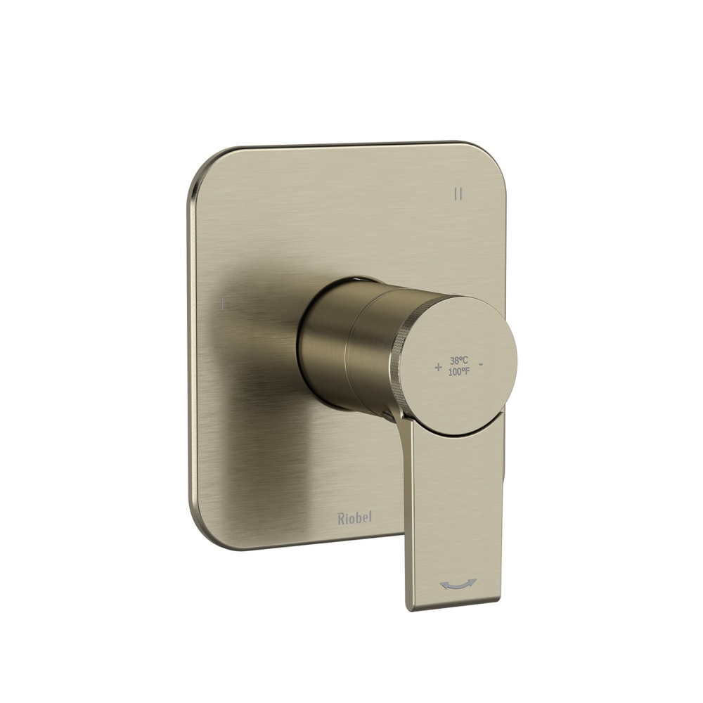 Riobel TFR45BN Fresk 1/2" Therm & Pressure Balance Trim With 5 Functions - Brushed Nickel