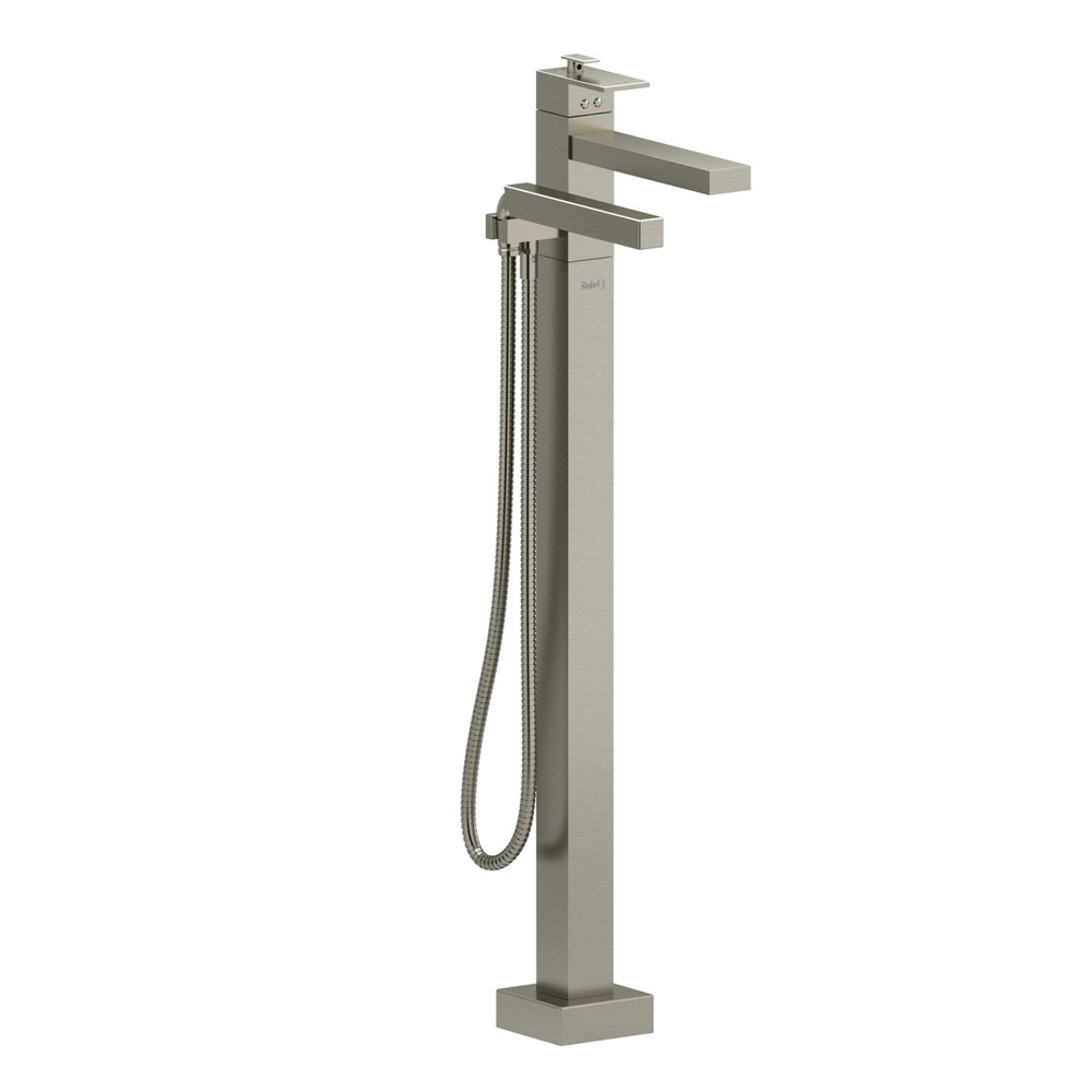 Riobel TUS39BN Kubik Thermostatic Single Hole Floor Mount Tub Filler Trim - Brushed Nickel