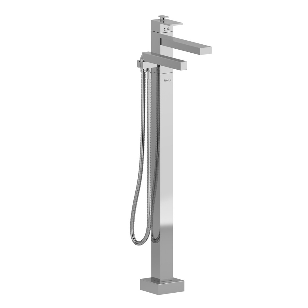 Riobel TUS39C Kubik Thermostatic Single Hole Floor Mount Tub Filler Trim - Chrome