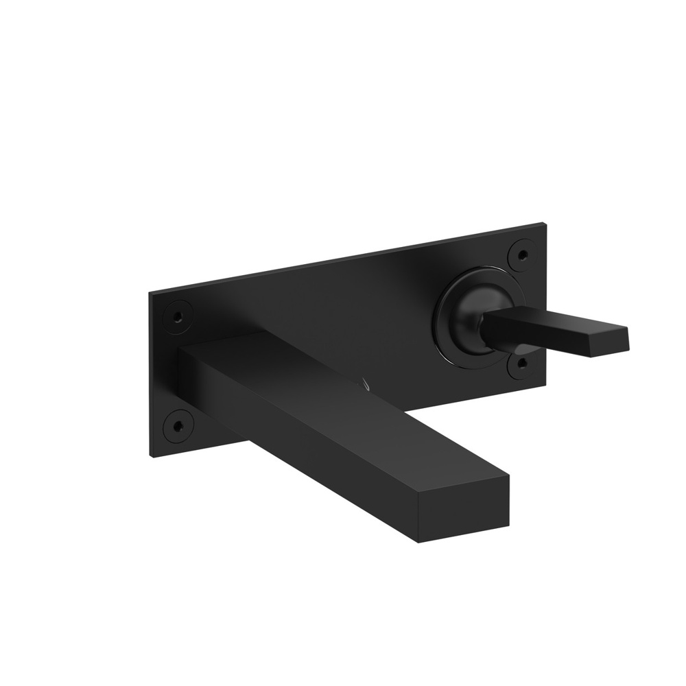 Riobel US11BK Kubik Wall Mount Lavatory Faucet - Black