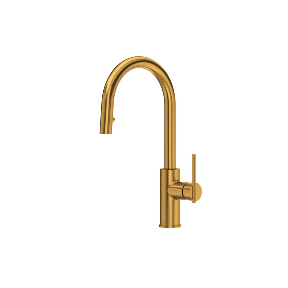 Riobel LT101BG Lateral Pull-Down Kitchen Faucet With Single Spray - Brushed Gold
