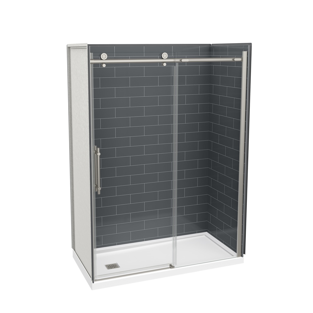 Maax 137420-900-305-000 Odyssey 57"- 59" Shower Door Alcove - Brushed Nickel