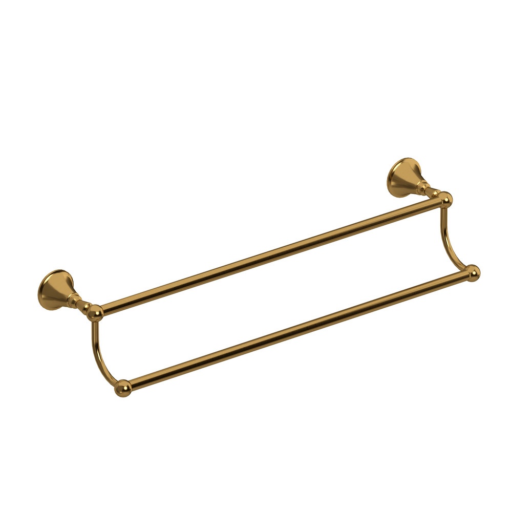 Riobel MM6BG Momenti Double 24" Towel Bar - Brushed Gold