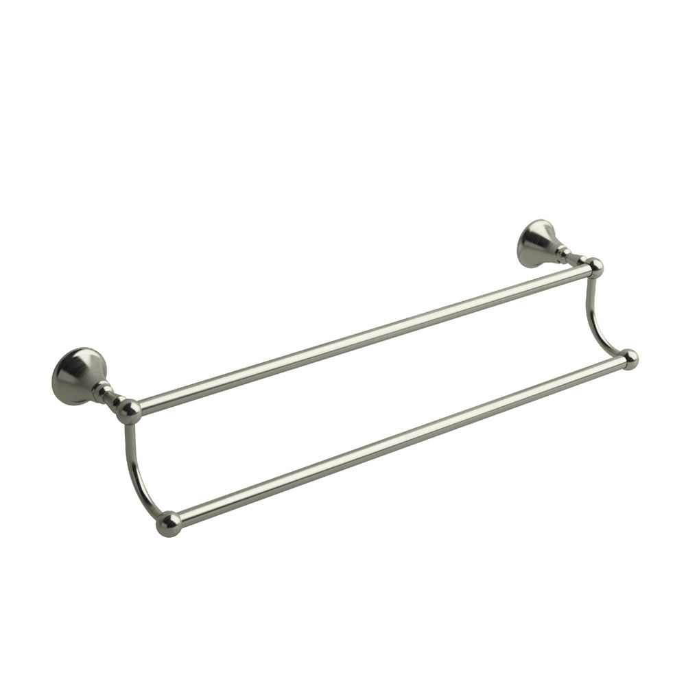 Riobel MM6BN Momenti Double 24" Towel Bar - Brushed Nickel