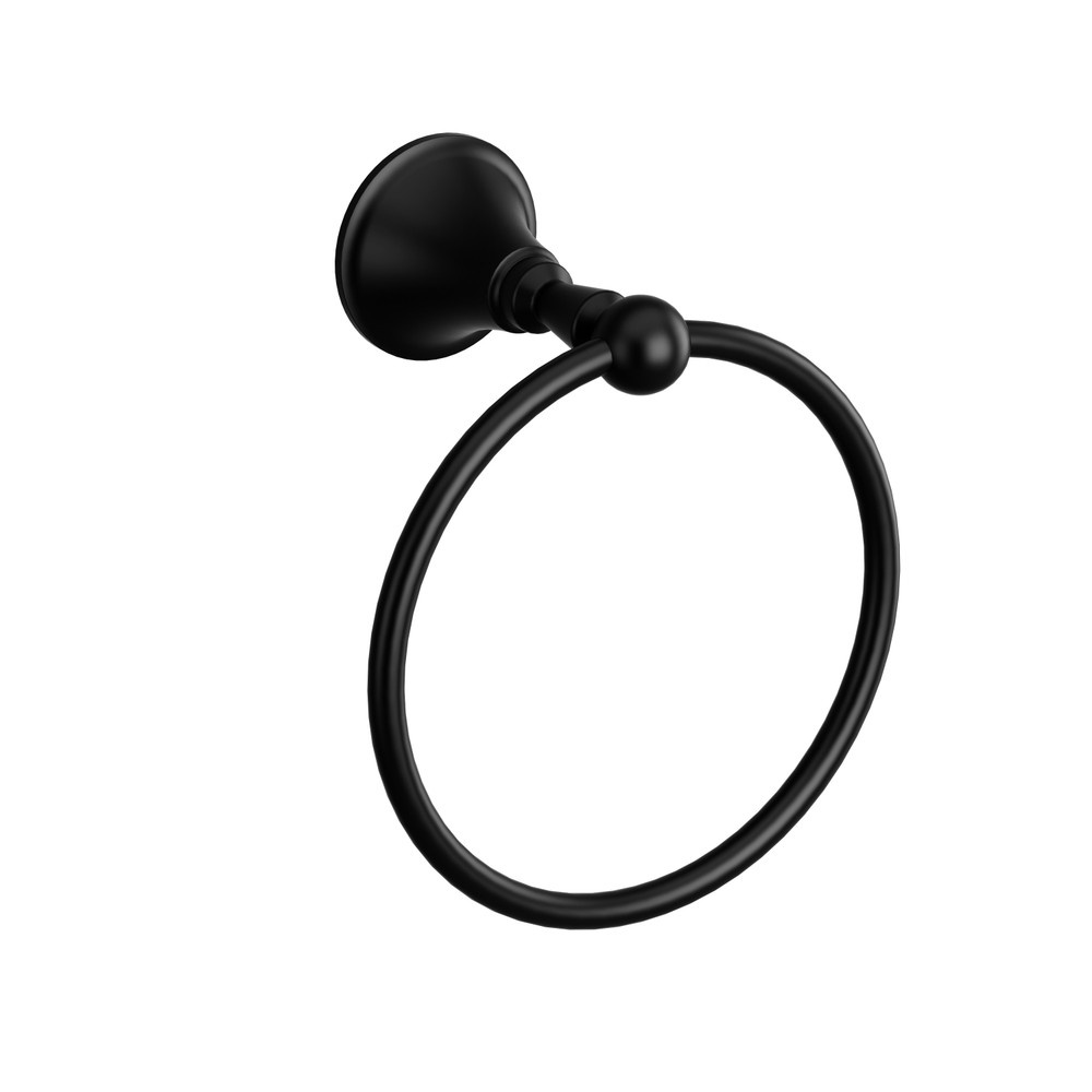Riobel MM7BK Momenti Towel Ring - Black