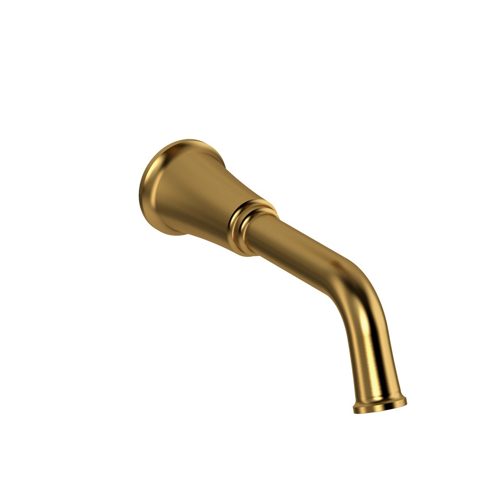 Riobel MMSQ80BG Momenti Wall Mount Tub Spout - Brushed Gold