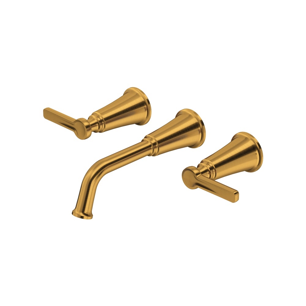 Riobel TMMSQ03JBG Momenti Wall Mount Lavatory Faucet Trim - Brushed Gold