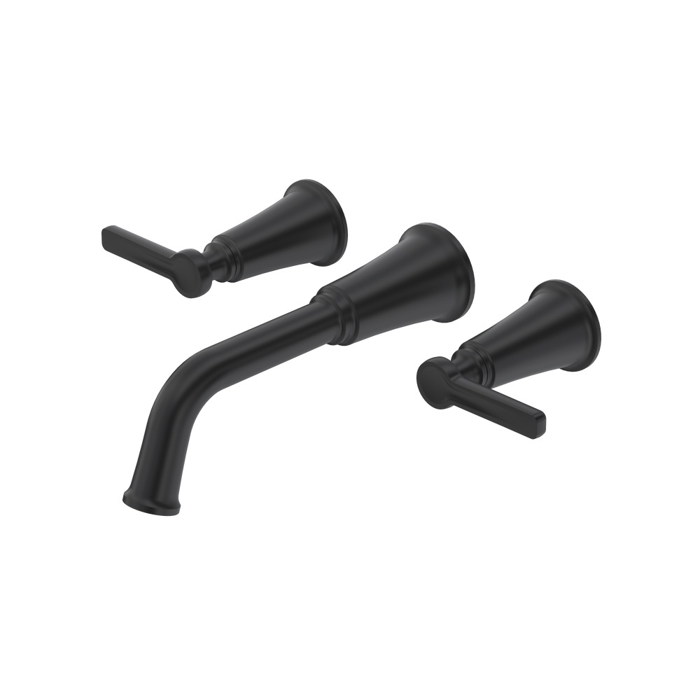 Riobel TMMSQ05JBK Momenti Wall Mount Tub Filler Trim - Black