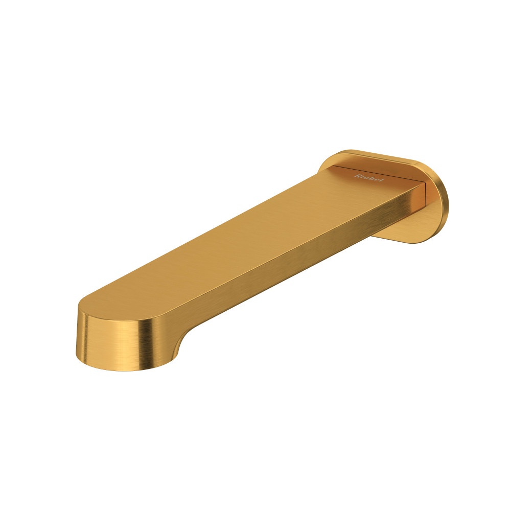 Riobel NB80BG Nibi Wall Mount Tub Spout - Brushed Gold