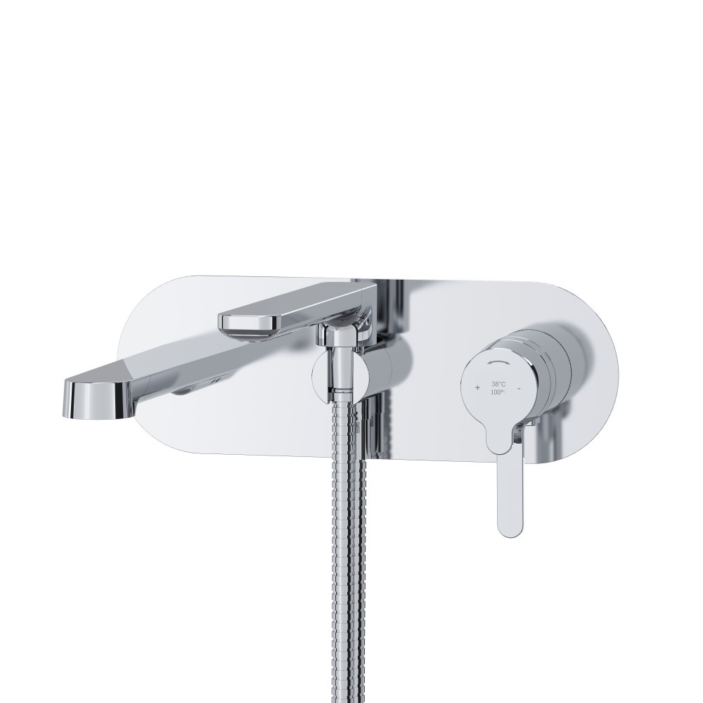 Riobel TNB21C Nibi Wall Mount Thermostatic/Pressure Balance Tub Filler Trim - Chrome