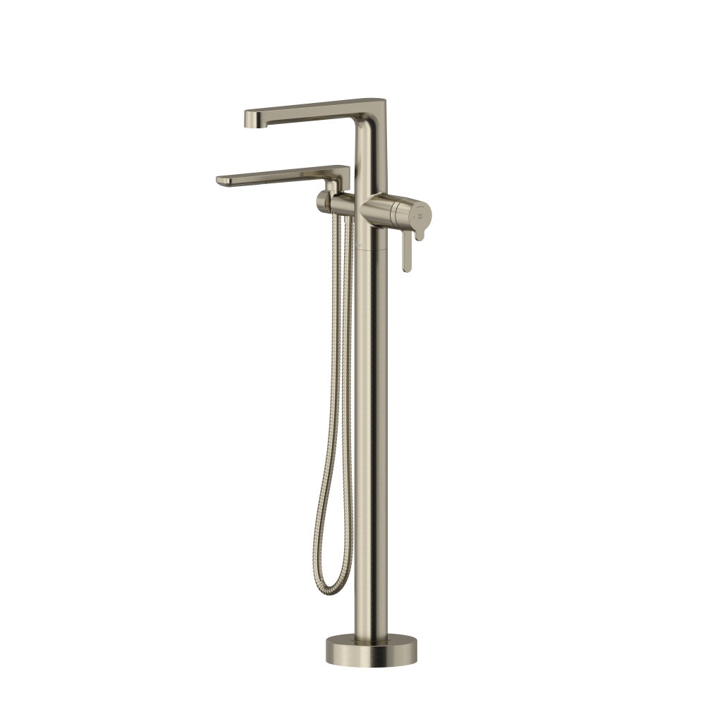 Riobel TNB39BN Nibi Thermostatic Single Hole Floor Mount Tub Filler Trim - Brushed Nickel