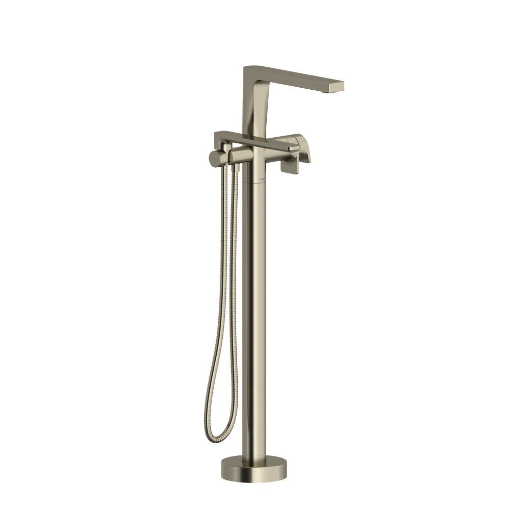 Riobel TOD39BN Ode Thermostatic Single Hole Floor Mount Tub Filler Trim - Brushed Nickel
