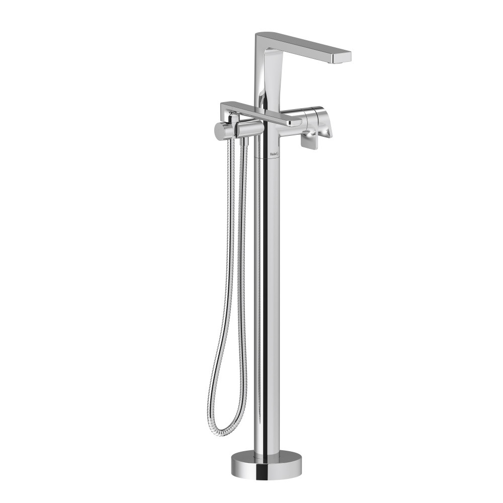 Riobel TOD39C Ode Thermostatic Single Hole Floor Mount Tub Filler Trim - Chrome