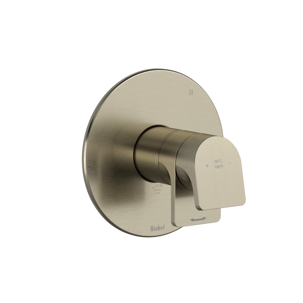 Riobel TOD47BN Ode 1/2" Therm & Pressure Balance Trim With 3 Functions - Brushed Nickel