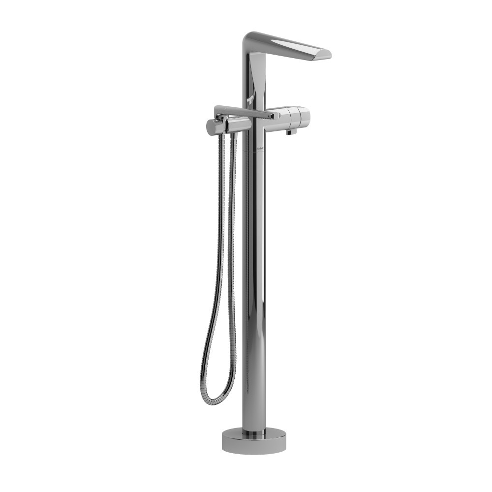 Riobel TPB39C Parabola Thermostatic Single Hole Floor Mount Tub Filler Trim - Chrome