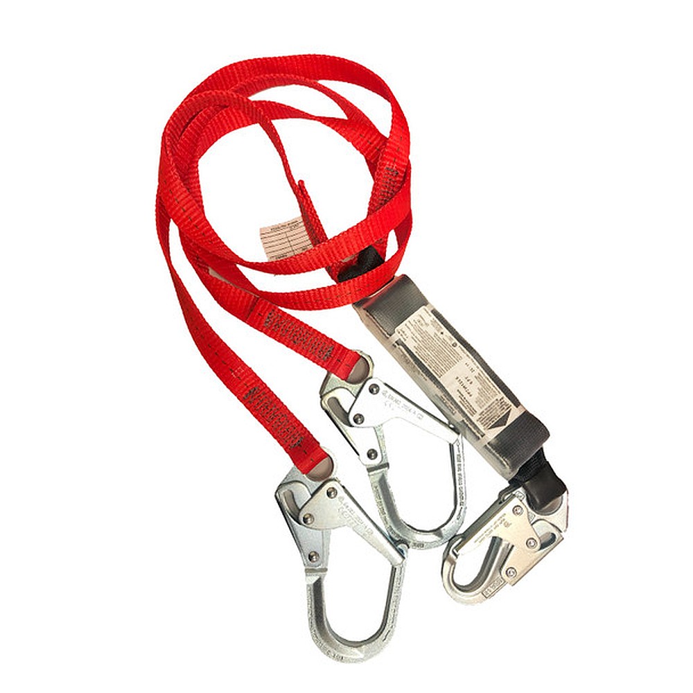 Dynamic FP736133 6ft Double Leg Shock Absorb Snap Hook Lanyard
