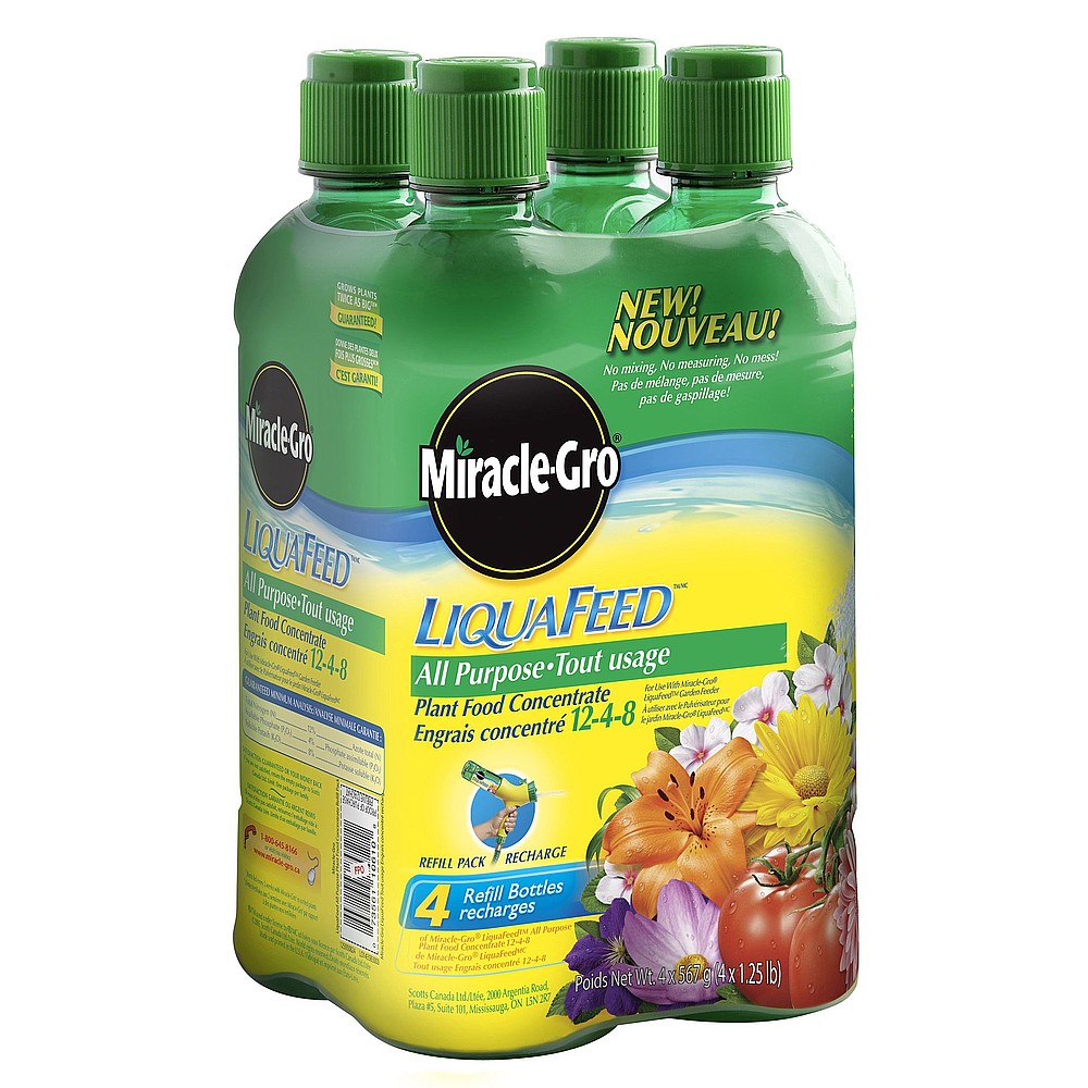 Miracle-Gro 550110610 Liquafeed Fertilizer Refill Bottles, 4 Pack