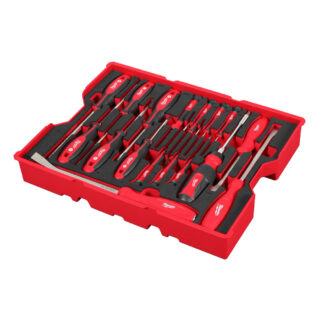 Milwaukee 48-22-0158 Screwdriver & Pry Bar Set with Tray for PACKOUT™ Drawers, 17 Pack