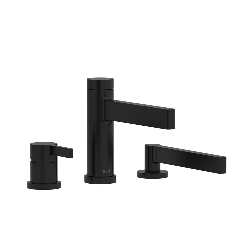 Riobel TPX10BK Paradox 3-Hole Deck Mount Tub Filler Trim - Black