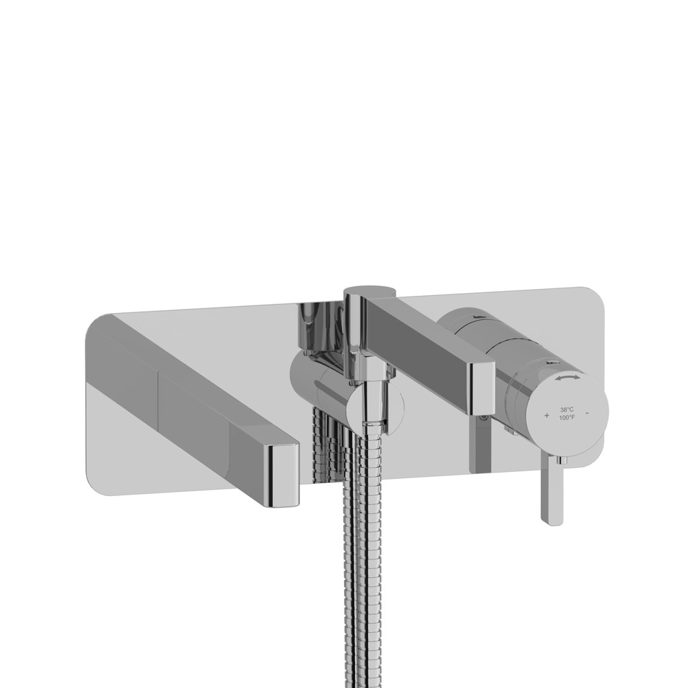 Riobel TPX21C Paradox Wall Mount Thermostatic/Pressure Balance Tub Filler Trim - Chrome