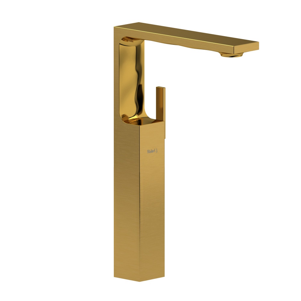 Riobel RFL01BG Reflet Single Handle Tall Lavatory Faucet - Brushed Gold