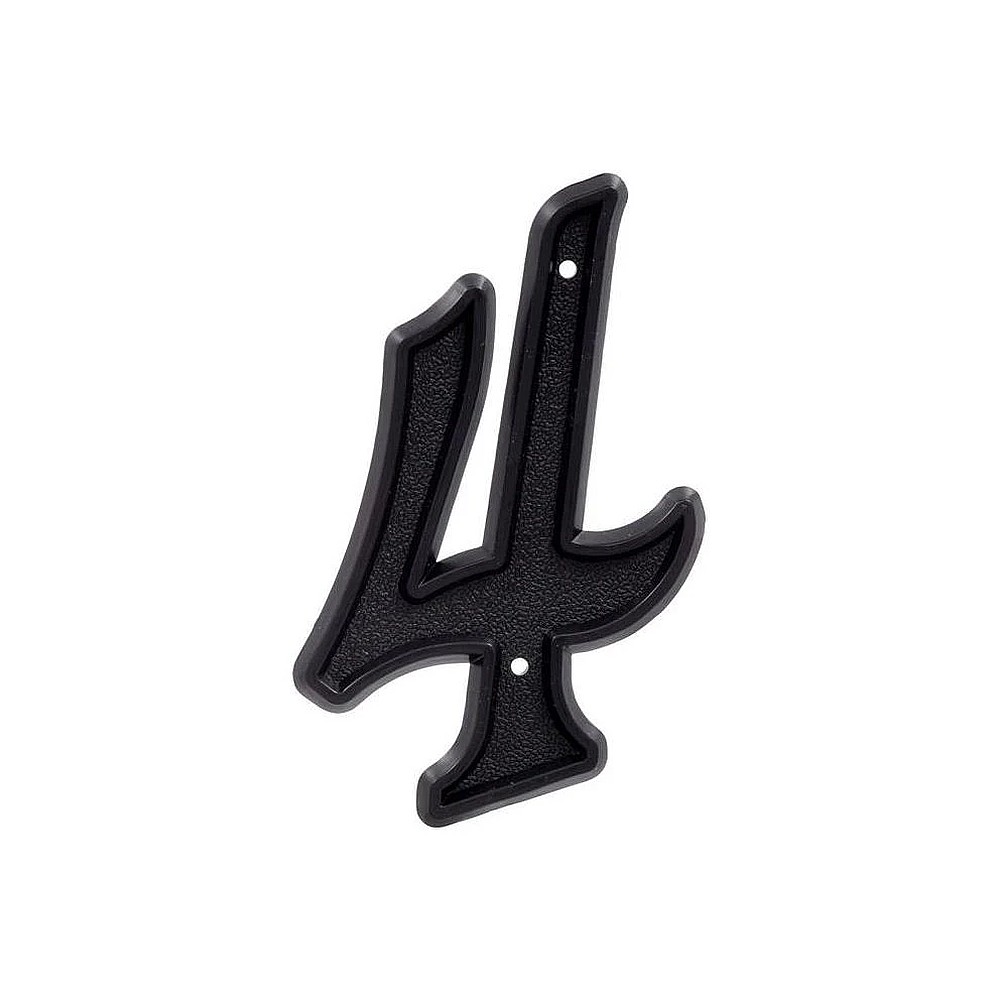 Hillman 844044 5-1/2" Plastic Number, #4 - Black