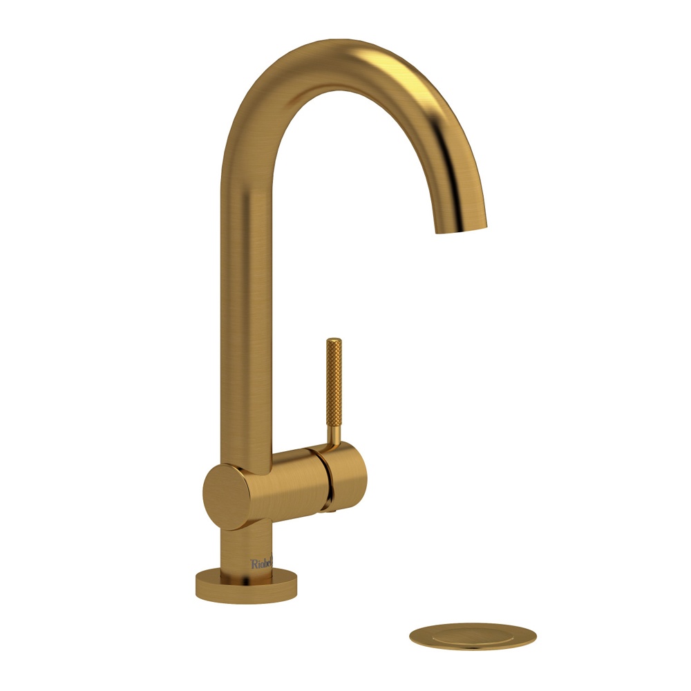 Riobel RU01KNBG Riu Single Handle Lavatory Faucet - Brushed Gold