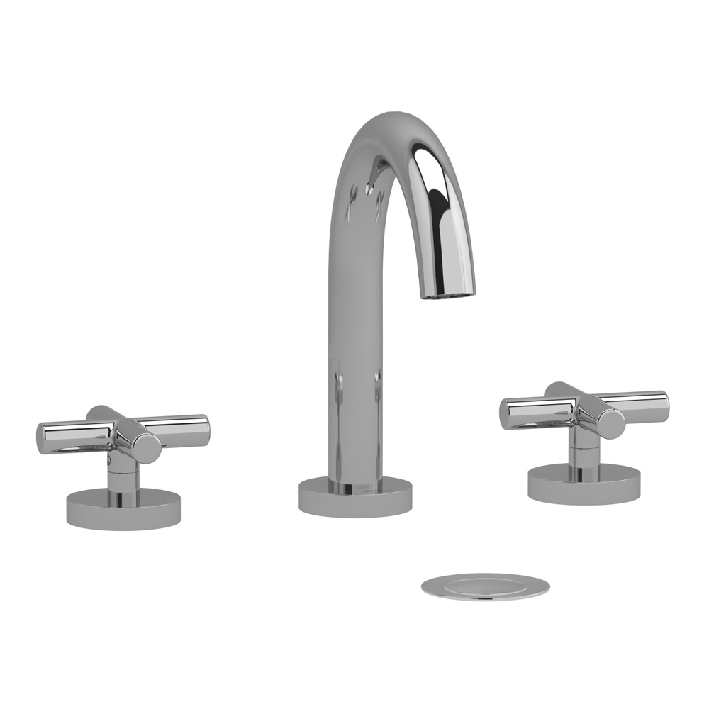 Riobel RU08+C Riu Widespread Lavatory Faucet With C-Spout - Chrome