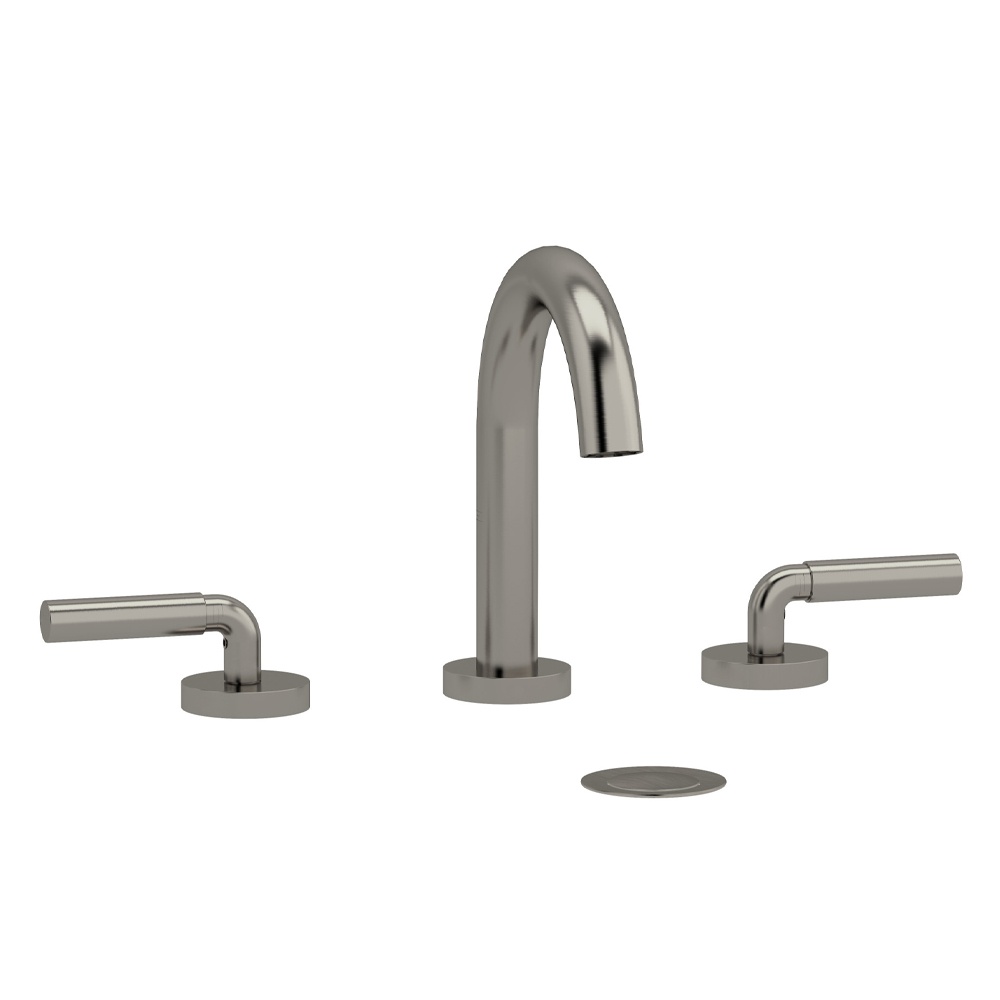 Riobel RU08LBN Riu Widespread Lavatory Faucet With C-Spout - Brushed Nickel