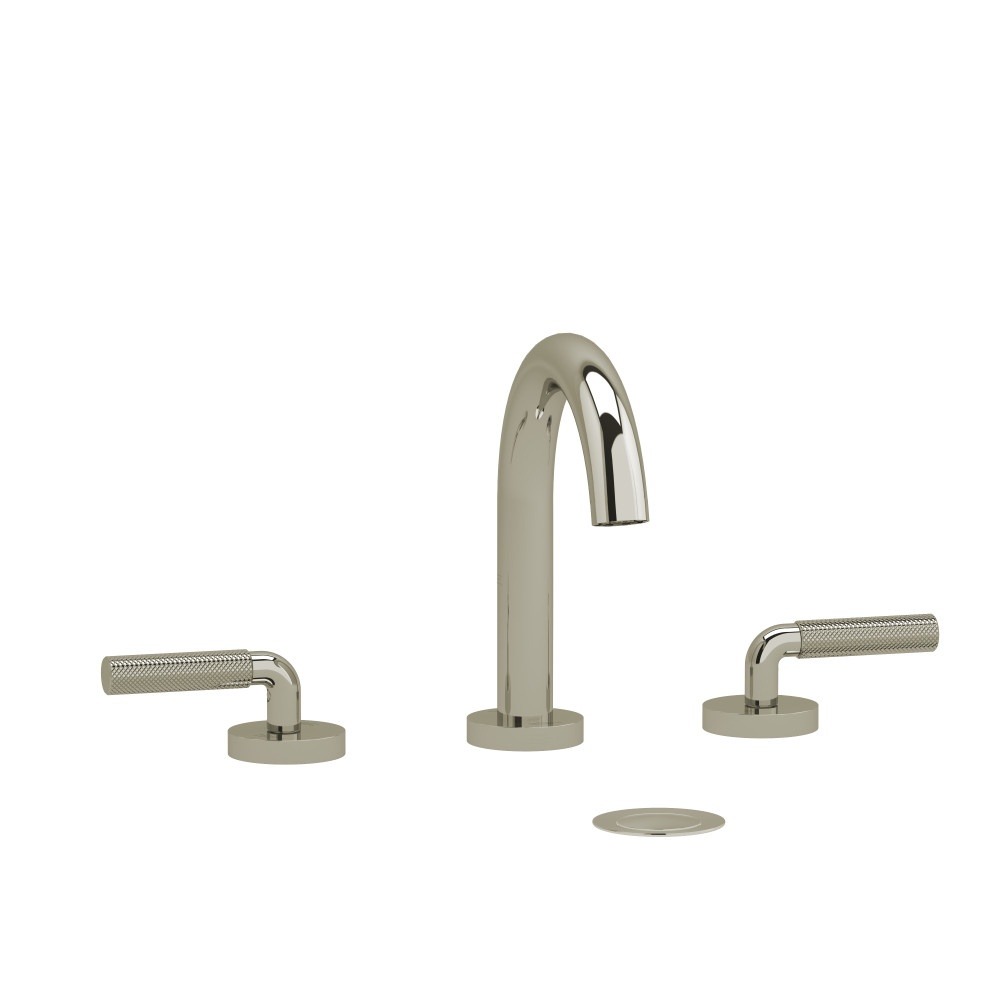 Riobel RU08LKNPN Riu Widespread Lavatory Faucet With C-Spout - Polished Nickel