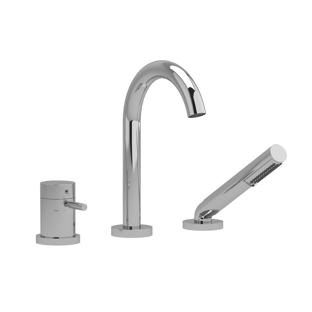 Riobel RU19C Riu 3-Hole Deck Mount Tub Filler - Chrome