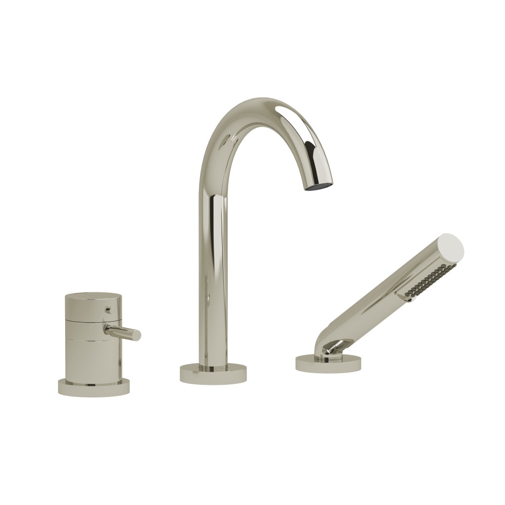 Riobel RU19PN Riu 3-Hole Deck Mount Tub Filler - Polished Nickel