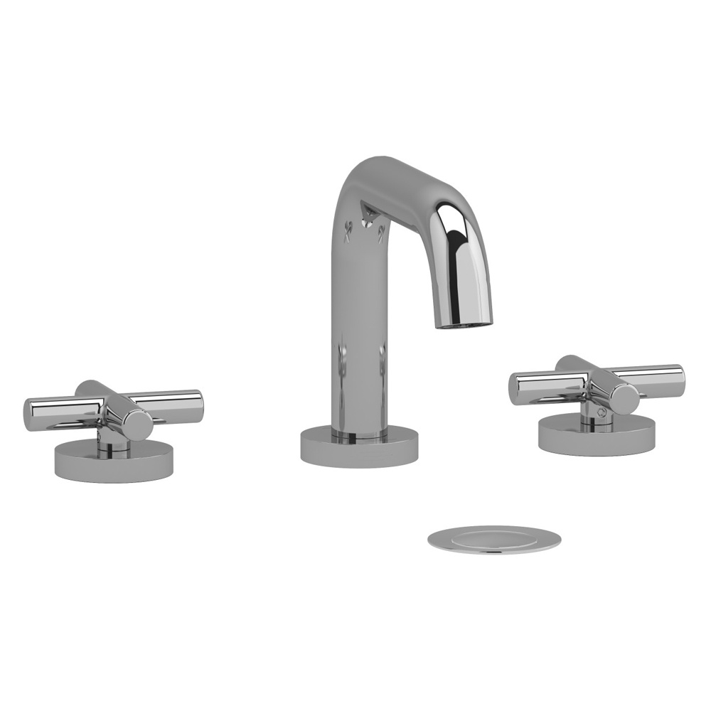 Riobel RUSQ08+C Riu Widespread Lavatory Faucet With U-Spout - Chrome