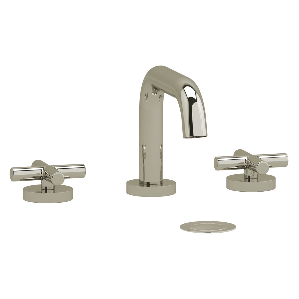 Riobel RUSQ08+PN Riu Widespread Lavatory Faucet With U-Spout - Polished Nickel