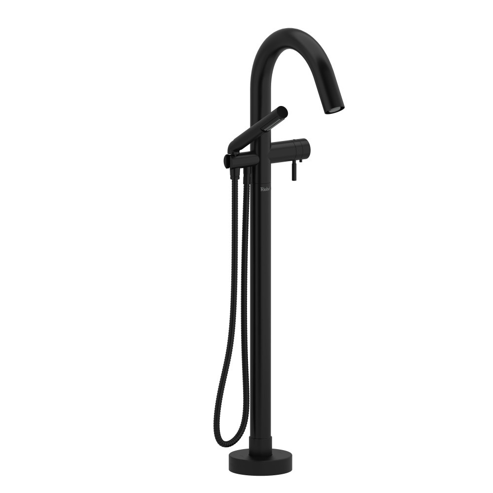 Riobel TRU39BK Riu Thermostatic Single Hole Floor Mount Tub Filler Trim - Black