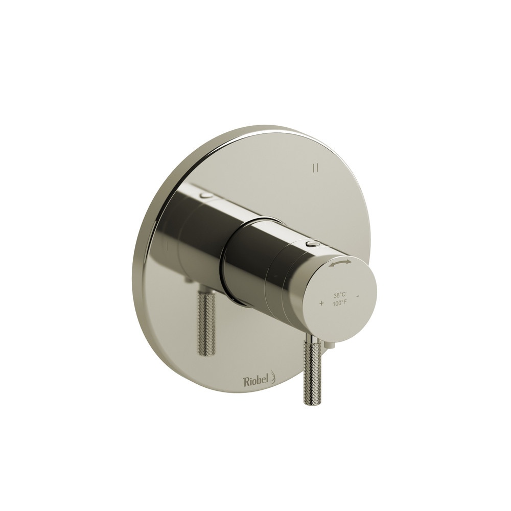 Riobel TRUTM45KNPN Riu 1/2" Therm & Pressure Balance Trim With 5 Functions - Polished Nickel