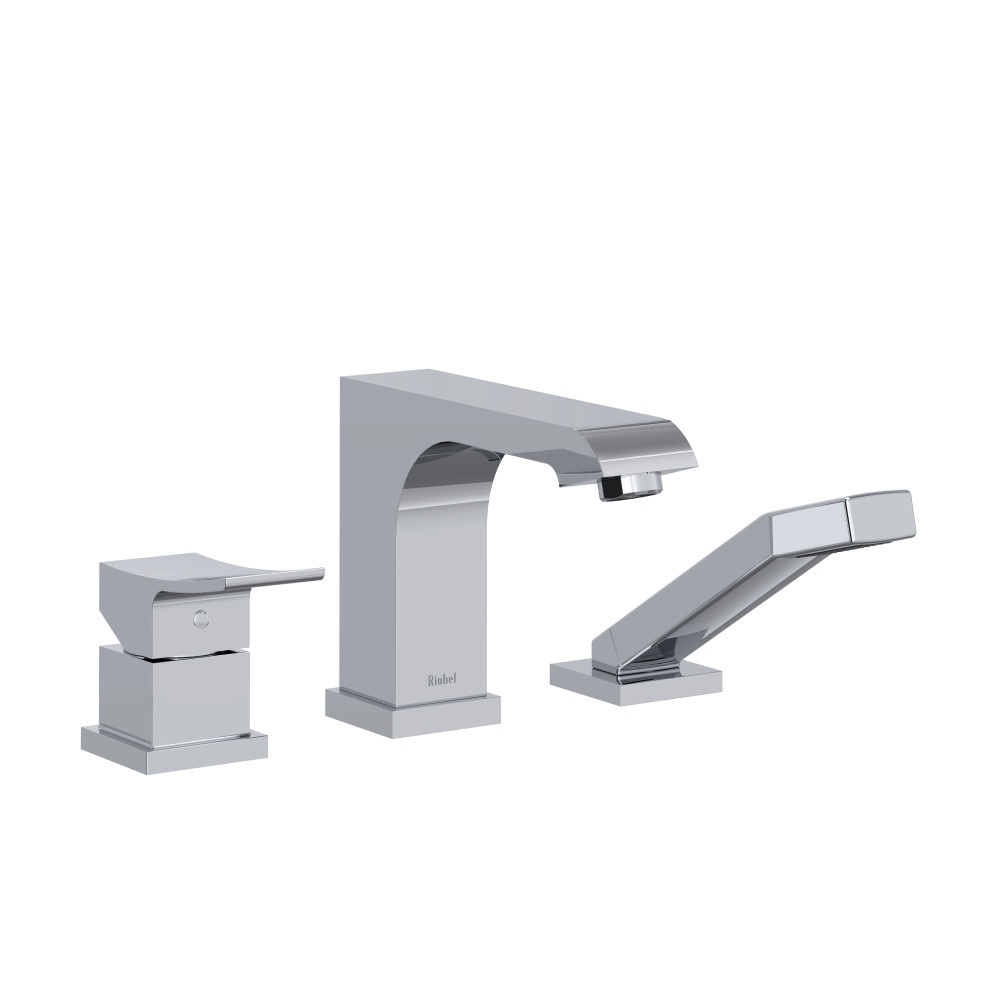 Riobel TZO10C Zendo 3-Hole Deck Mount Tub Filler Trim - Chrome