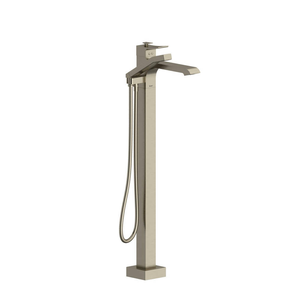 Riobel TZO39BN Zendo Thermostatic Single Hole Floor Mount Tub Filler Trim - Brushed Nickel