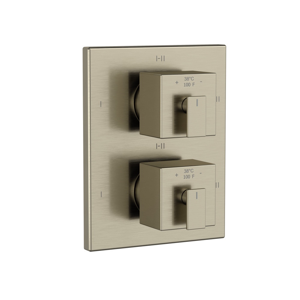 Riobel TZOTQ46BN Zendo 3/4" Therm & Pressure Balance Trim With 6 Functions - Brushed Nickel