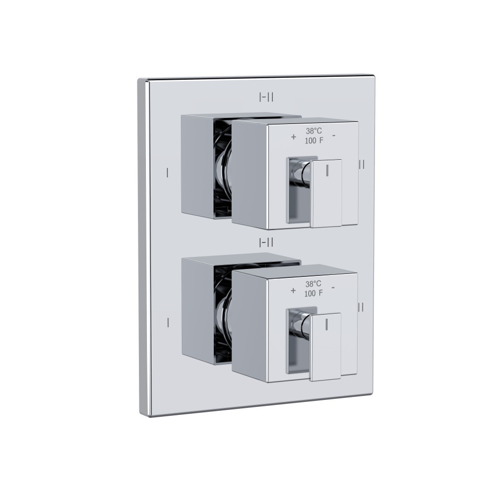 Riobel TZOTQ46C Zendo 3/4" Therm & Pressure Balance Trim With 6 Functions - Chrome