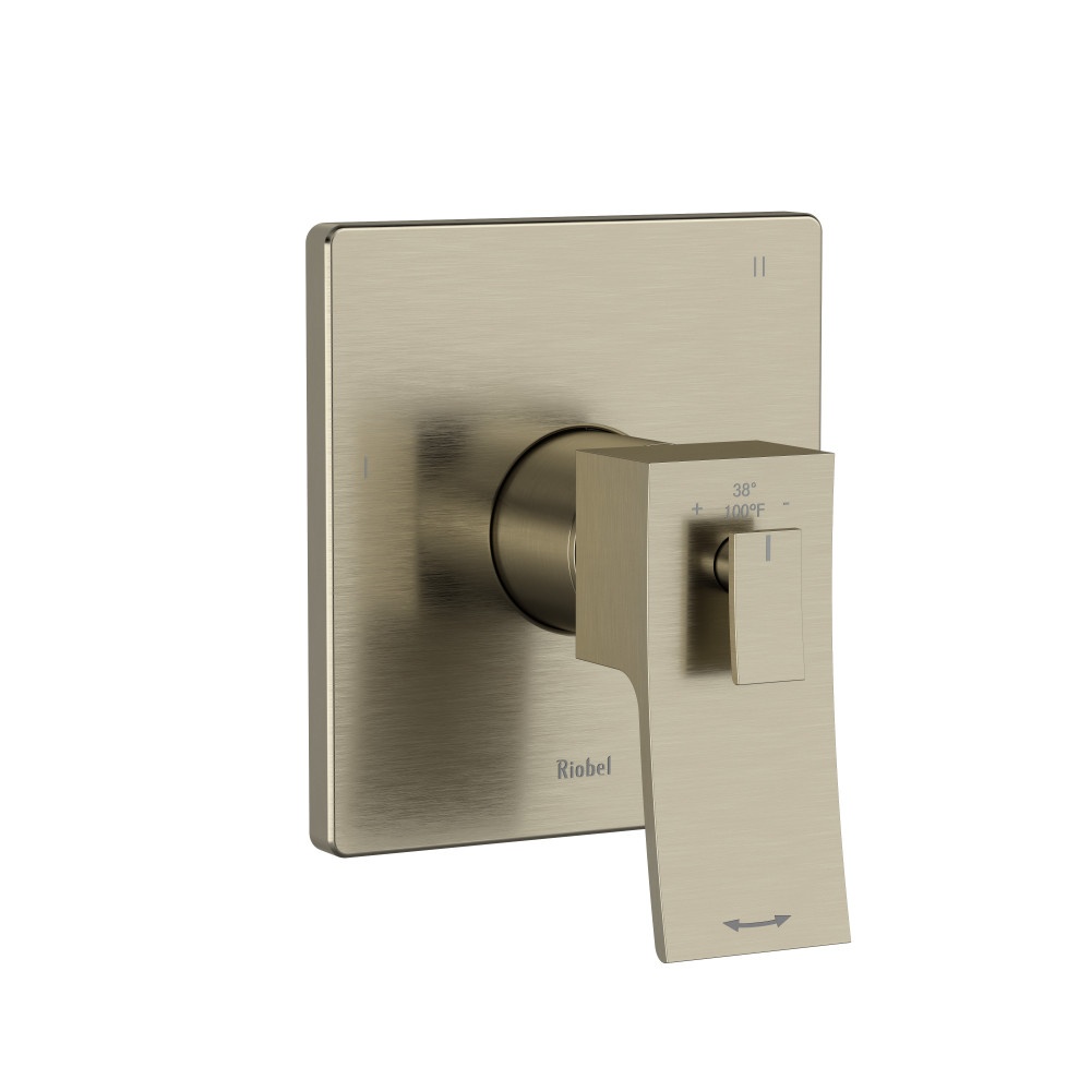 Riobel TZOTQ47BN Zendo 1/2" Therm & Pressure Balance Trim With 3 Functions - Brushed Nickel