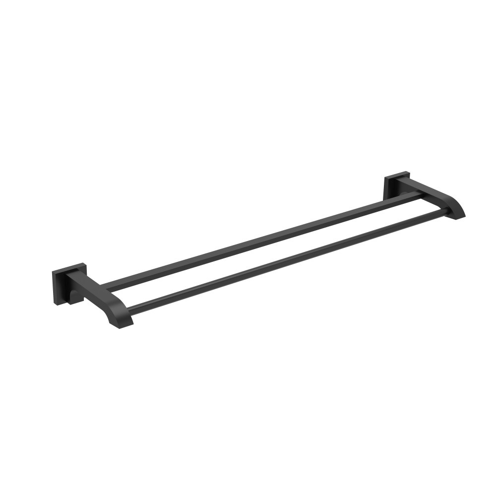 Riobel ZO6BK Zendo Double 24" Towel Bar - Black