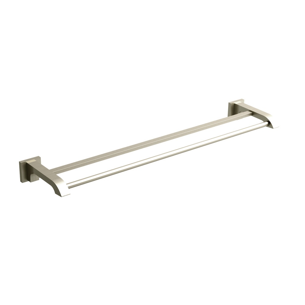 Riobel ZO6BN Zendo Double 24" Towel Bar - Brushed Nickel