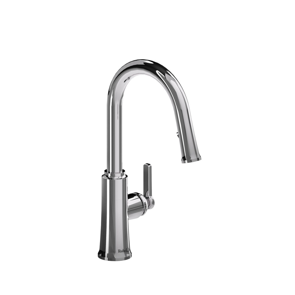 Riobel TTRD101C Trattoria Pull-Down Kitchen Faucet With C-Spout - Chrome