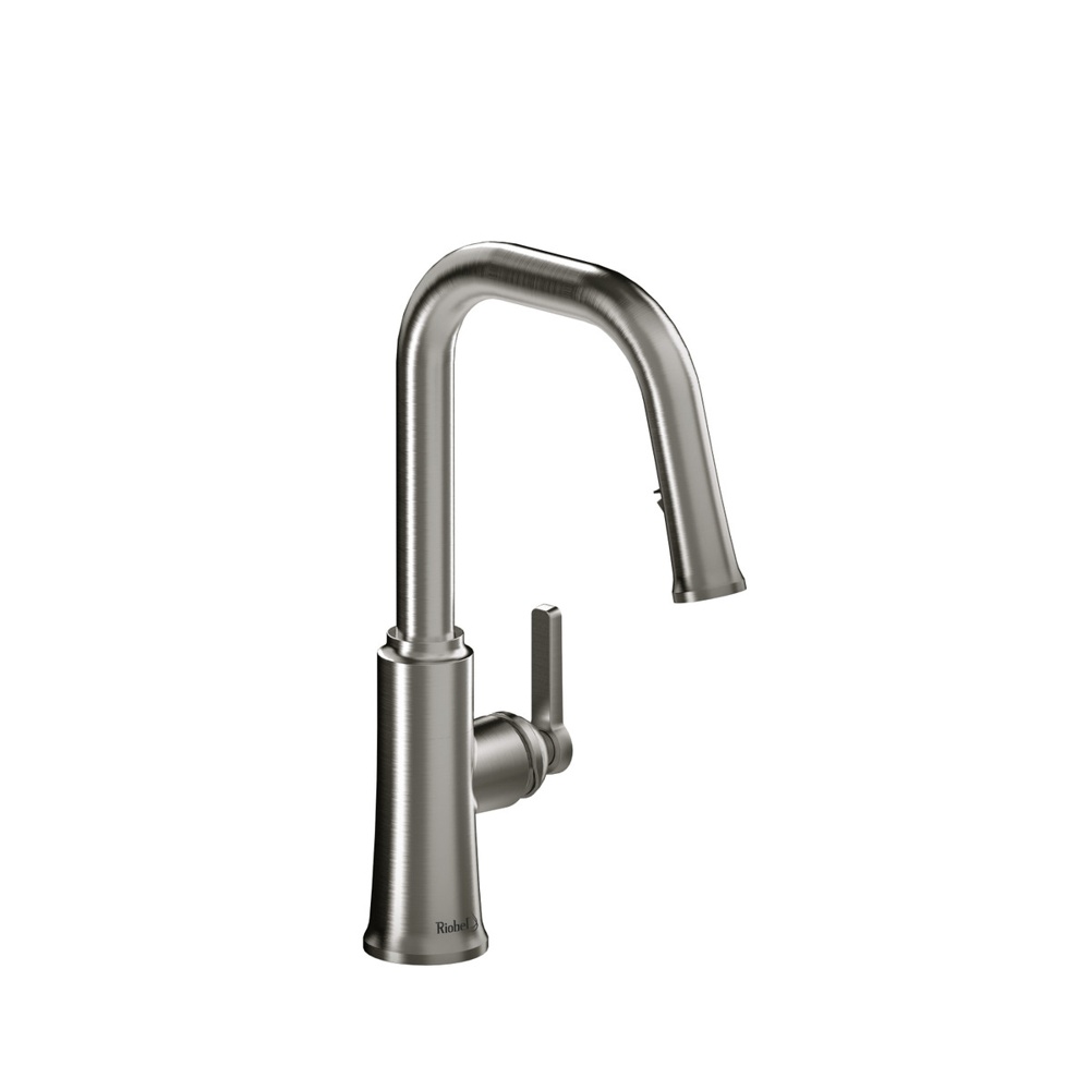 Riobel TTSQ101SS Trattoria Pull-Down Kitchen Faucet With U-Spout - Stainless Steel